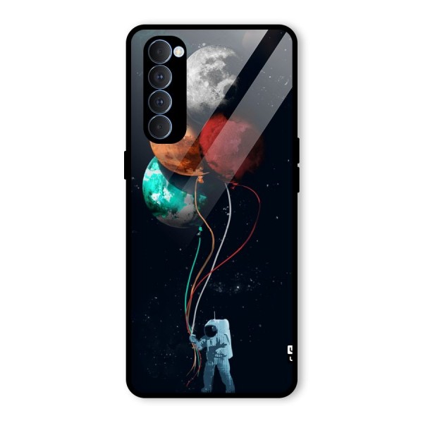 Space Balloons Glass Back Case for Oppo Reno4 Pro