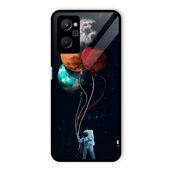 Space Balloons Glass Back Case for Realme 9i