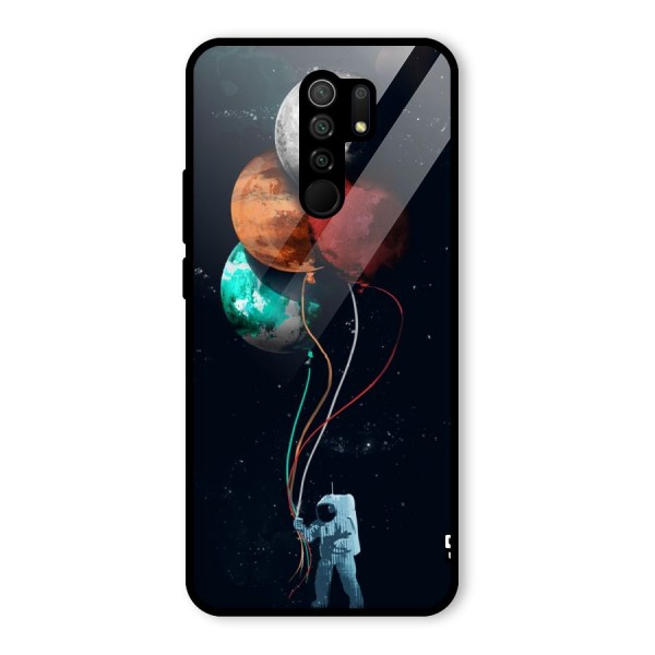 Space Balloons Glass Back Case for Redmi 9 Prime