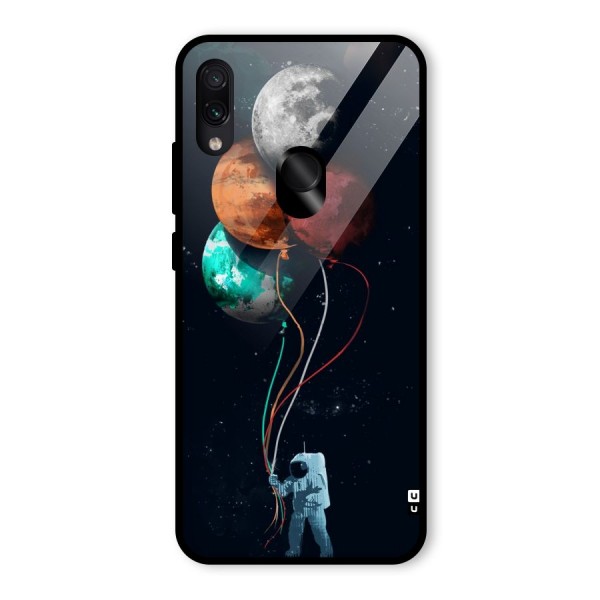 Space Balloons Glass Back Case for Redmi Note 7