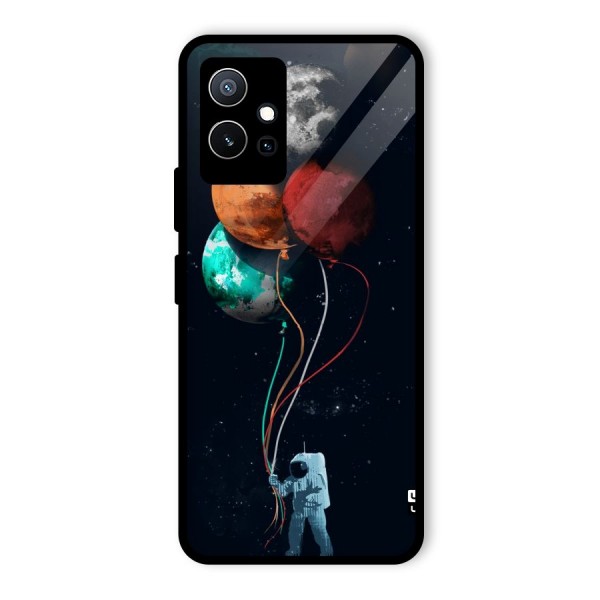 Space Balloons Glass Back Case for Vivo T1 5G