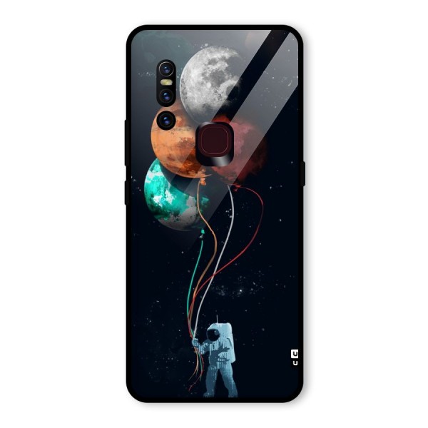 Space Balloons Glass Back Case for Vivo V15