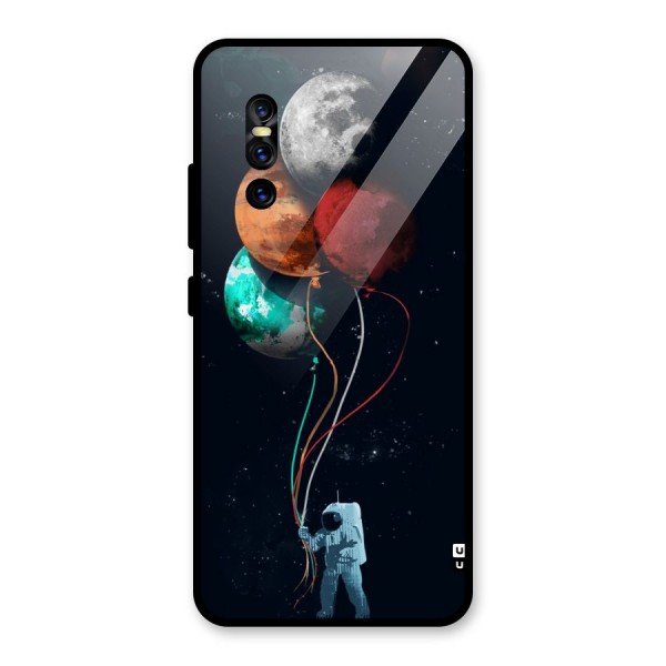 Space Balloons Glass Back Case for Vivo V15 Pro