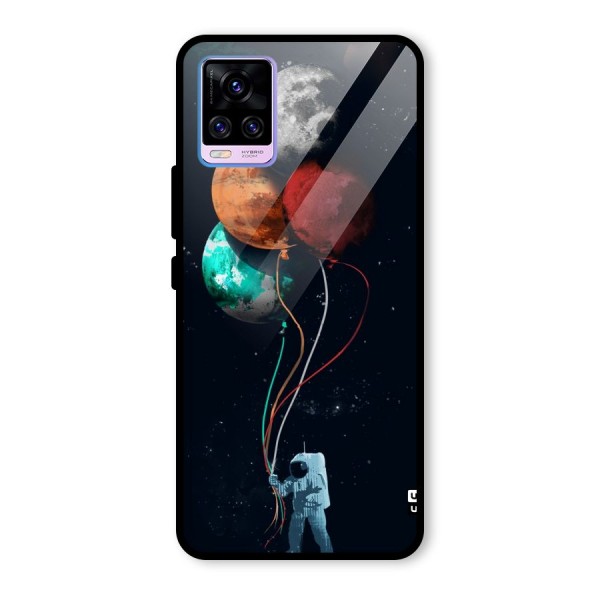 Space Balloons Glass Back Case for Vivo V20 Pro