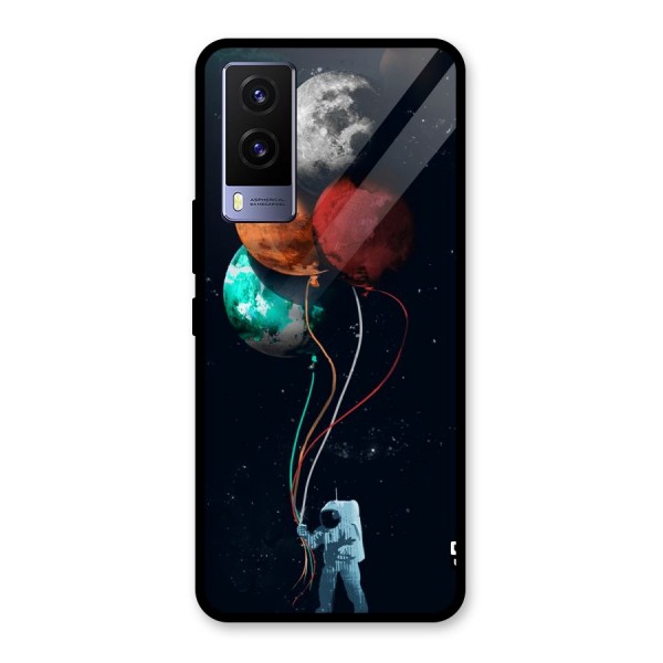 Space Balloons Glass Back Case for Vivo V21e 5G