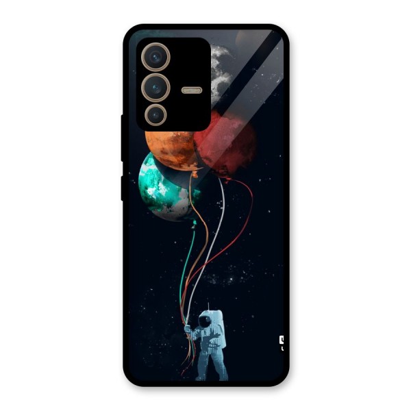 Space Balloons Glass Back Case for Vivo V23 5G