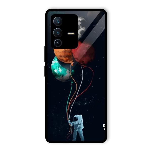 Space Balloons Glass Back Case for Vivo V23 Pro