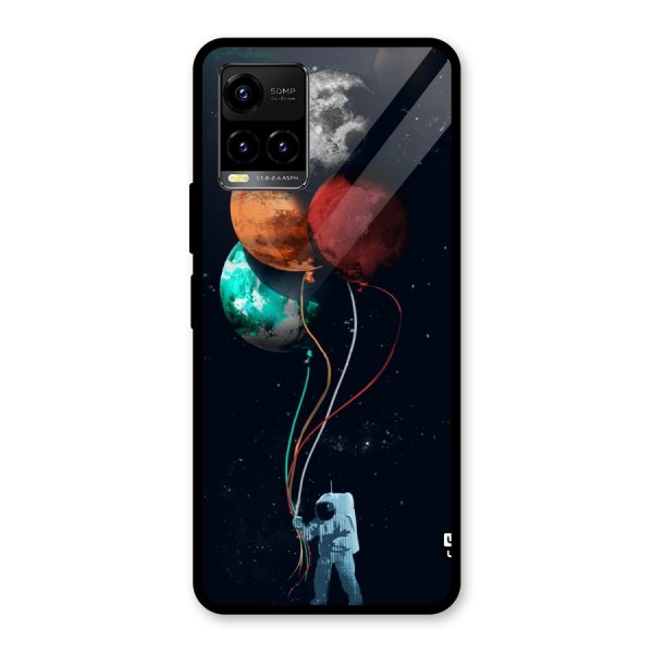 Space Balloons Glass Back Case for Vivo Y21 2021