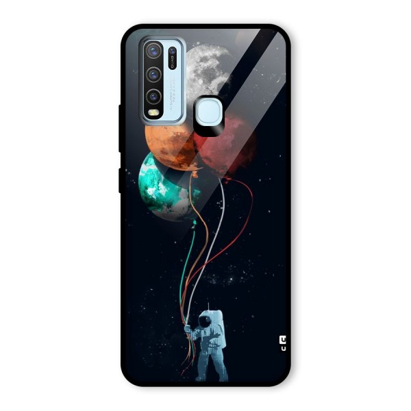 Space Balloons Glass Back Case for Vivo Y30