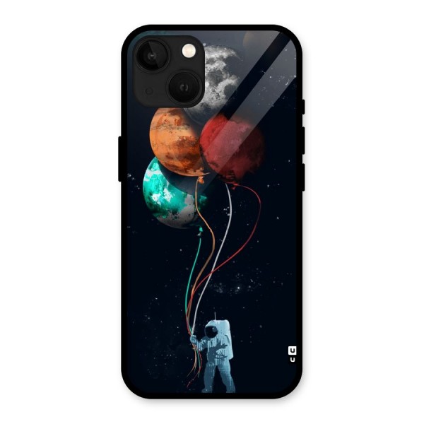 Space Balloons Glass Back Case for iPhone 13