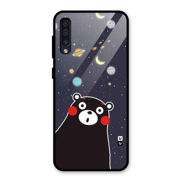 Space Bear Glass Back Case for Galaxy A50s