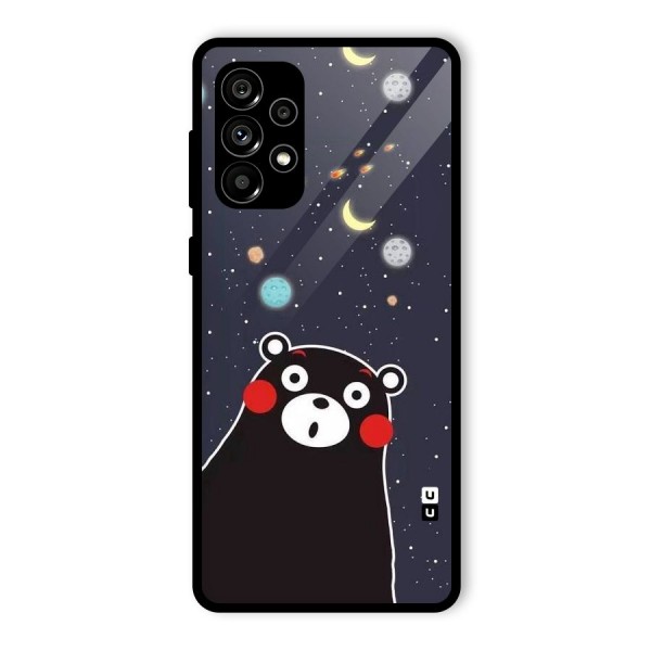 Space Bear Glass Back Case for Galaxy A73 5G