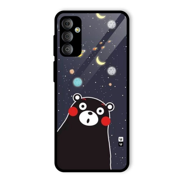 Space Bear Glass Back Case for Galaxy F23