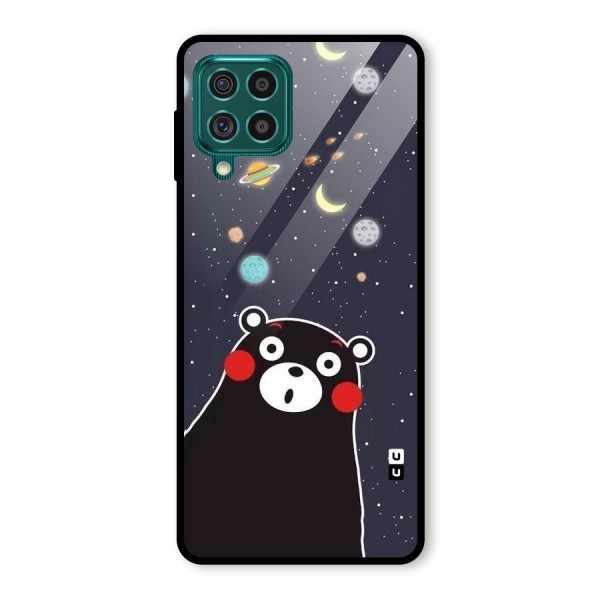 Space Bear Glass Back Case for Galaxy F62