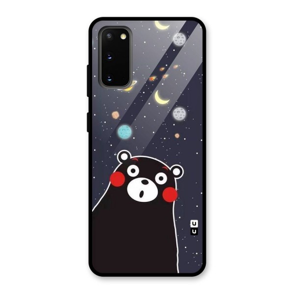 Space Bear Glass Back Case for Galaxy S20