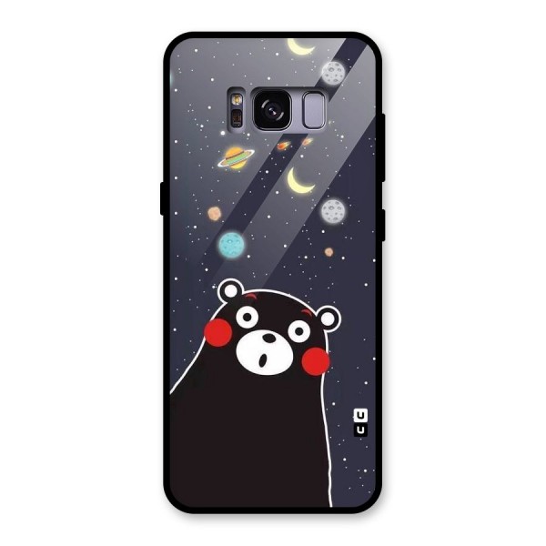 Space Bear Glass Back Case for Galaxy S8