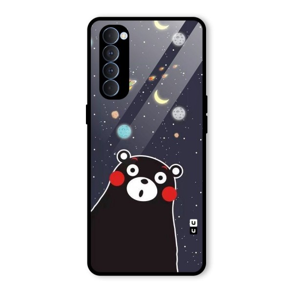 Space Bear Glass Back Case for Oppo Reno4 Pro