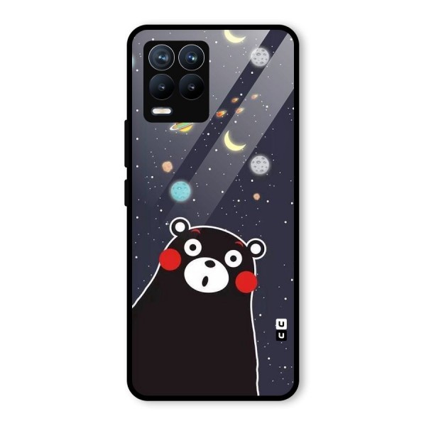 Space Bear Glass Back Case for Realme 8 Pro