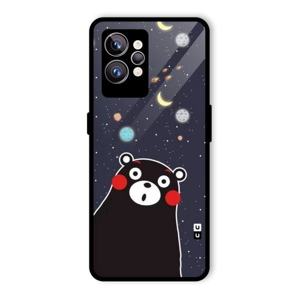 Space Bear Glass Back Case for Realme GT2 Pro