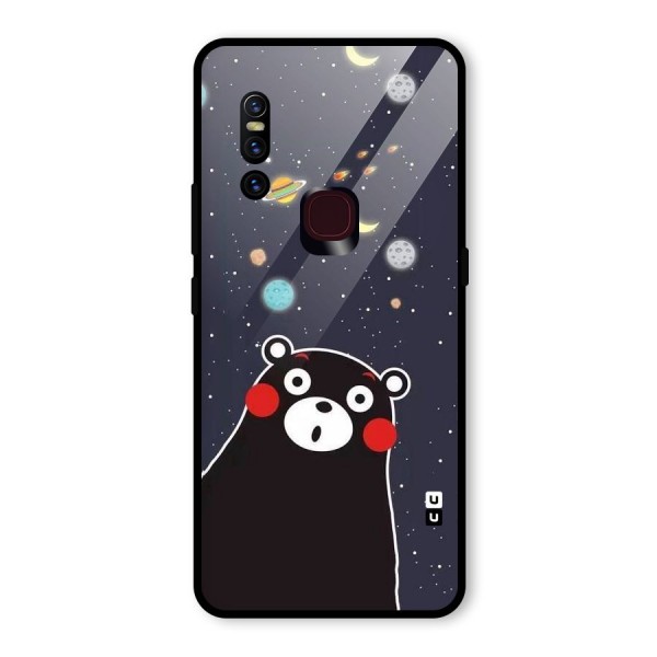 Space Bear Glass Back Case for Vivo V15