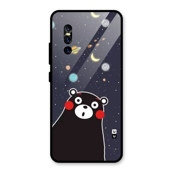 Space Bear Glass Back Case for Vivo V15 Pro