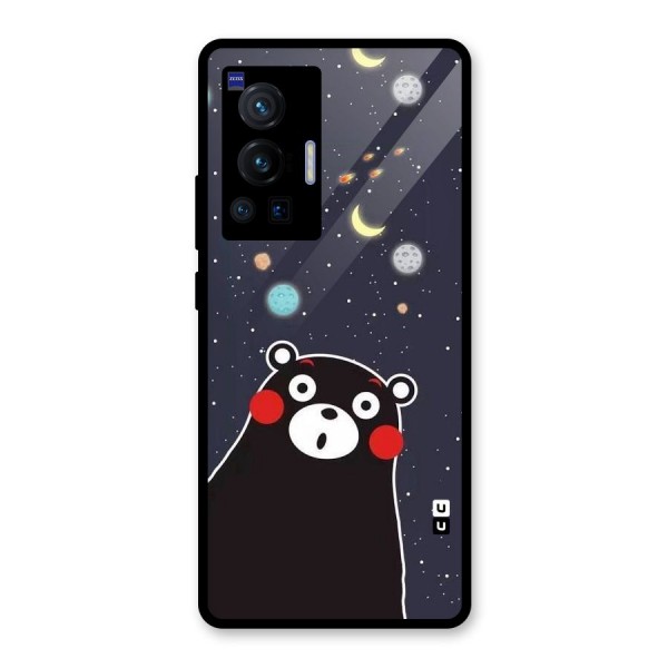 Space Bear Glass Back Case for Vivo X70 Pro