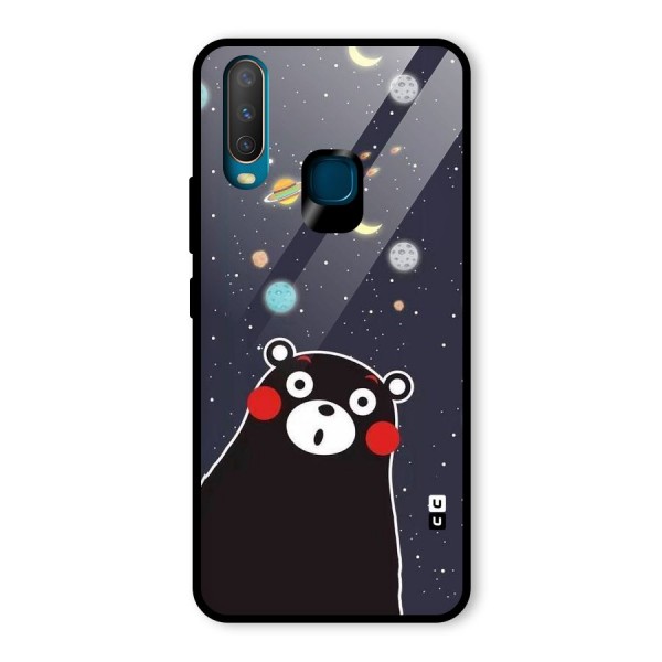 Space Bear Glass Back Case for Vivo Y12