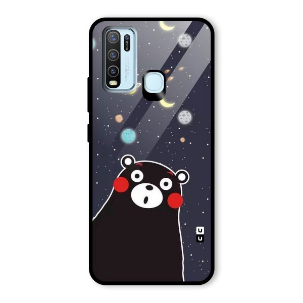 Space Bear Glass Back Case for Vivo Y30