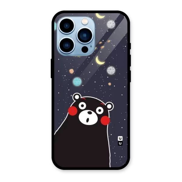 Space Bear Glass Back Case for iPhone 13 Pro