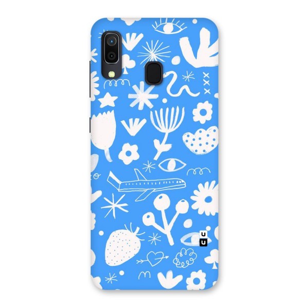 Space Blue Pattern Back Case for Galaxy A20