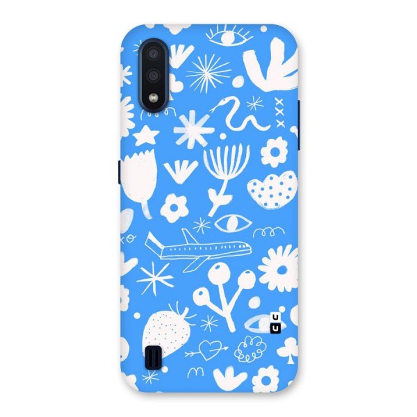 Space Blue Pattern Back Case for Galaxy M01