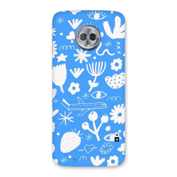 Space Blue Pattern Back Case for Moto G6