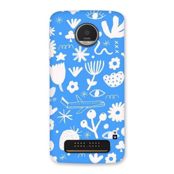 Space Blue Pattern Back Case for Moto Z Play