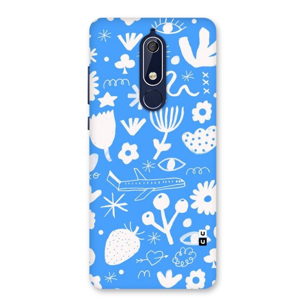 Space Blue Pattern Back Case for Nokia 5.1