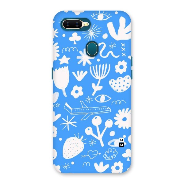 Space Blue Pattern Back Case for Oppo A12