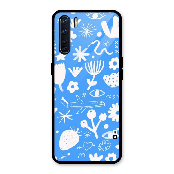 Space Blue Pattern Glass Back Case for Oppo F15