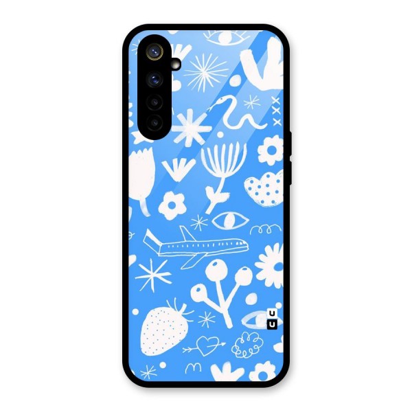 Space Blue Pattern Glass Back Case for Realme 6