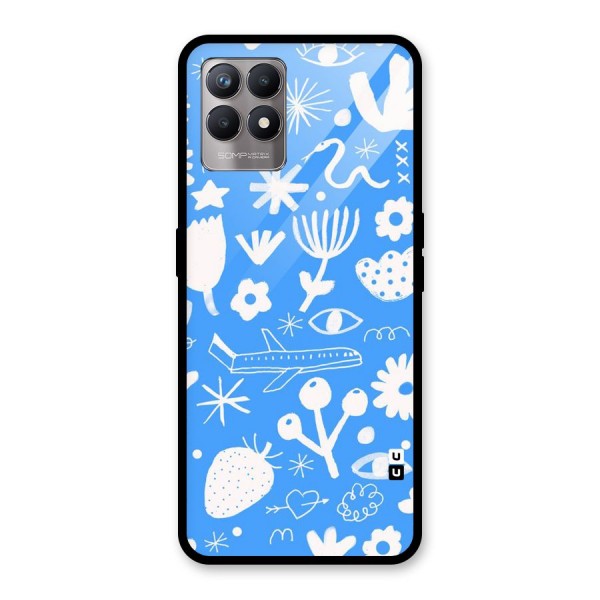 Space Blue Pattern Glass Back Case for Realme 8i