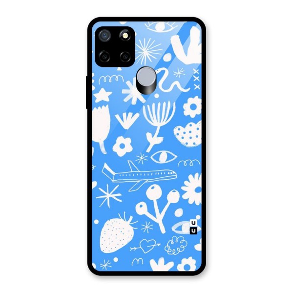 Space Blue Pattern Glass Back Case for Realme C12