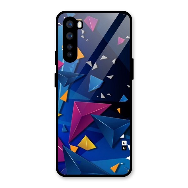 Space Colored Triangles Glass Back Case for OnePlus Nord