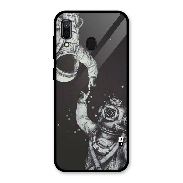 Space Meeting Glass Back Case for Galaxy A30