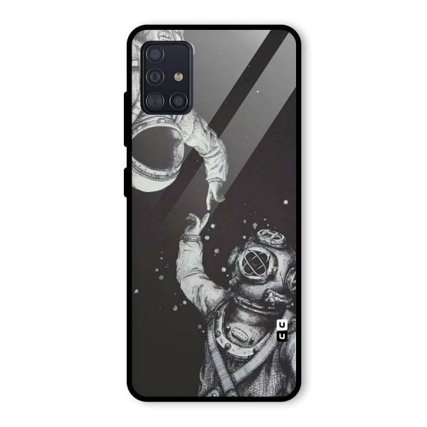 Space Meeting Glass Back Case for Galaxy A51