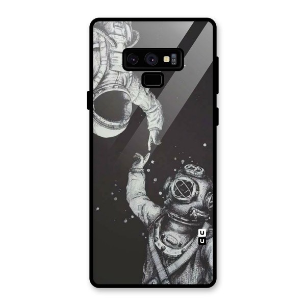 Space Meeting Glass Back Case for Galaxy Note 9