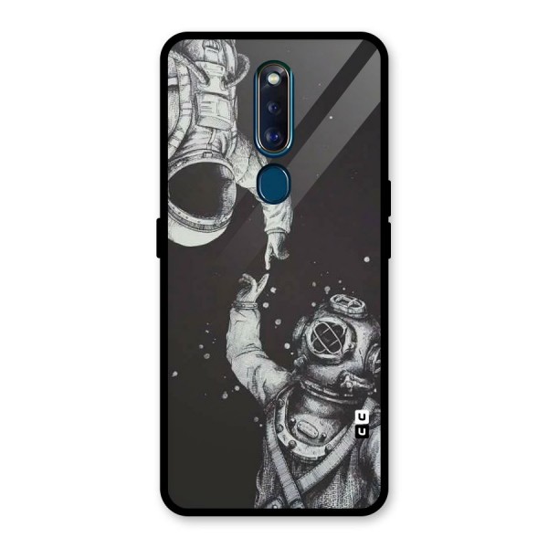 Space Meeting Glass Back Case for Oppo F11 Pro