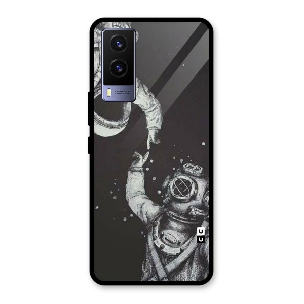 Space Meeting Glass Back Case for Vivo V21e 5G