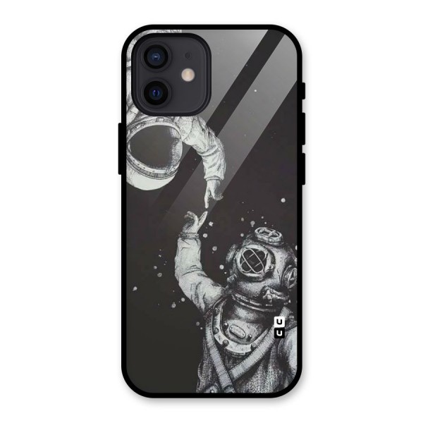 Space Meeting Glass Back Case for iPhone 12