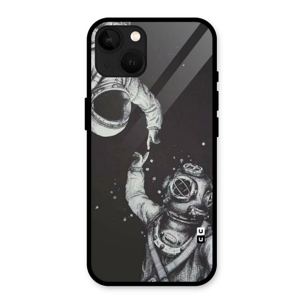 Space Meeting Glass Back Case for iPhone 13