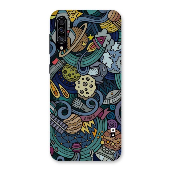 Space Pattern Blue Back Case for Galaxy A30s