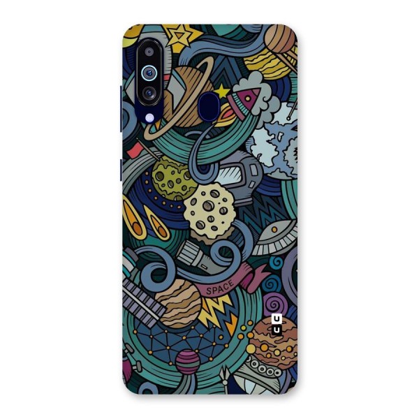 Space Pattern Blue Back Case for Galaxy A60