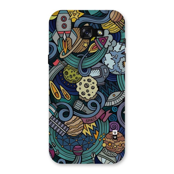 Space Pattern Blue Back Case for Galaxy A7 (2017)